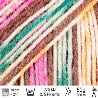 Drops Fabel garn Frugthave print