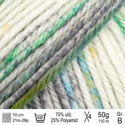 Drops Fiesta garn Nordlys print