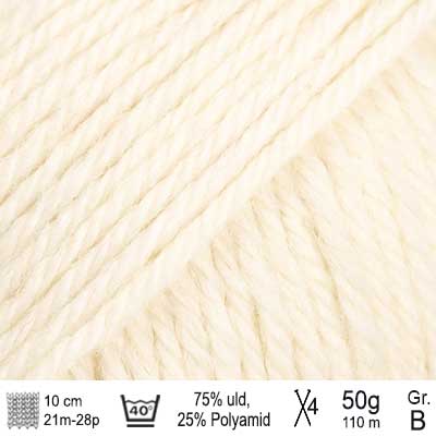 Fiesta garn DROPS 01 Off white