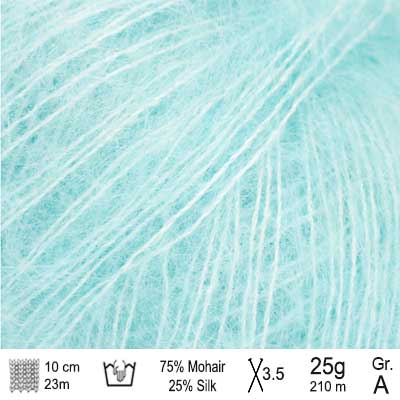 Drops Kid Silk garn Aquamarine