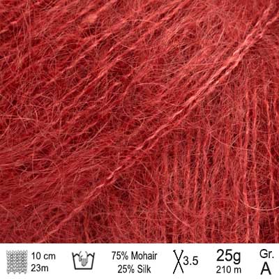 Drops Kid Silk garn Maroon