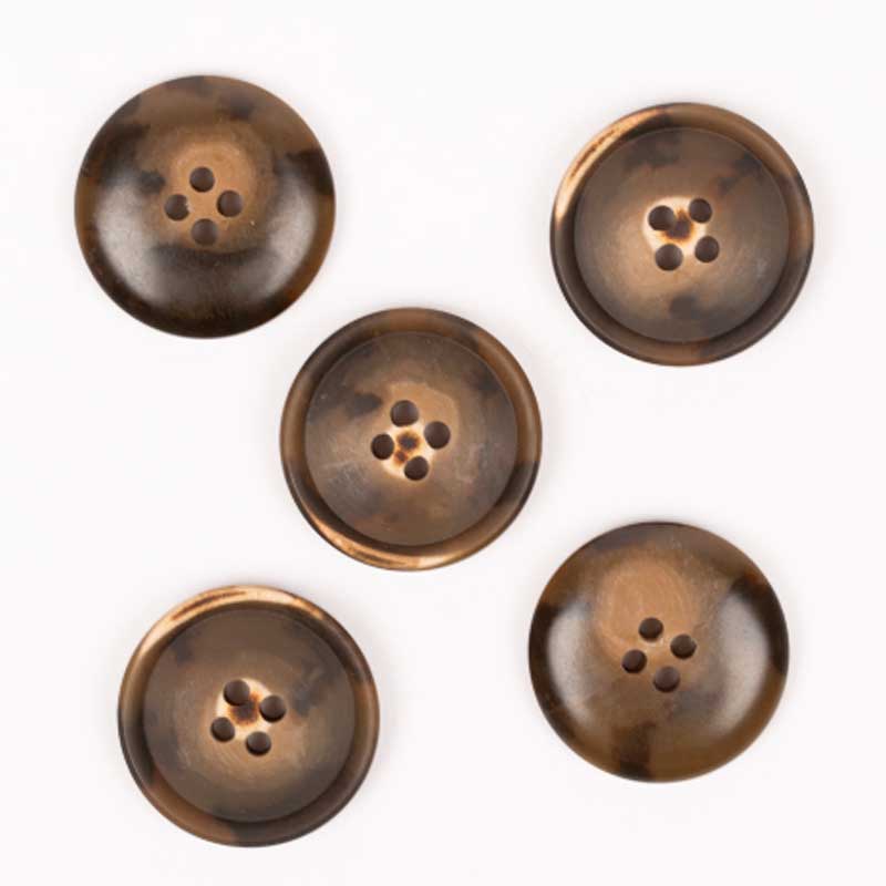 Drops Knap nr. 704 i imiteret træ i valnød 23 mm