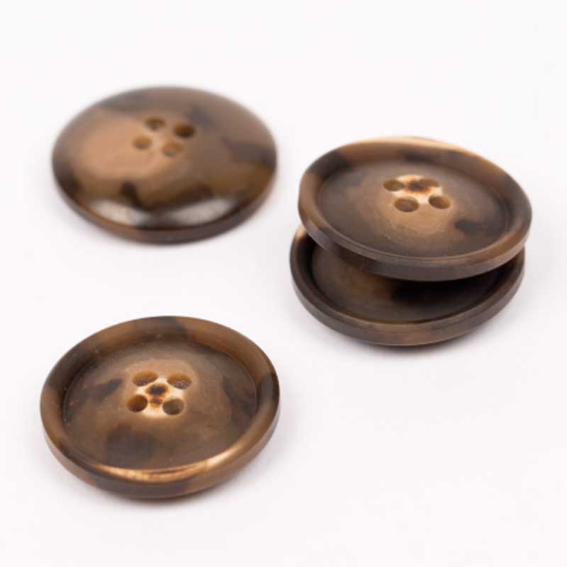 Drops Knap nr. 704 i imiteret træ i valnød 23 mm