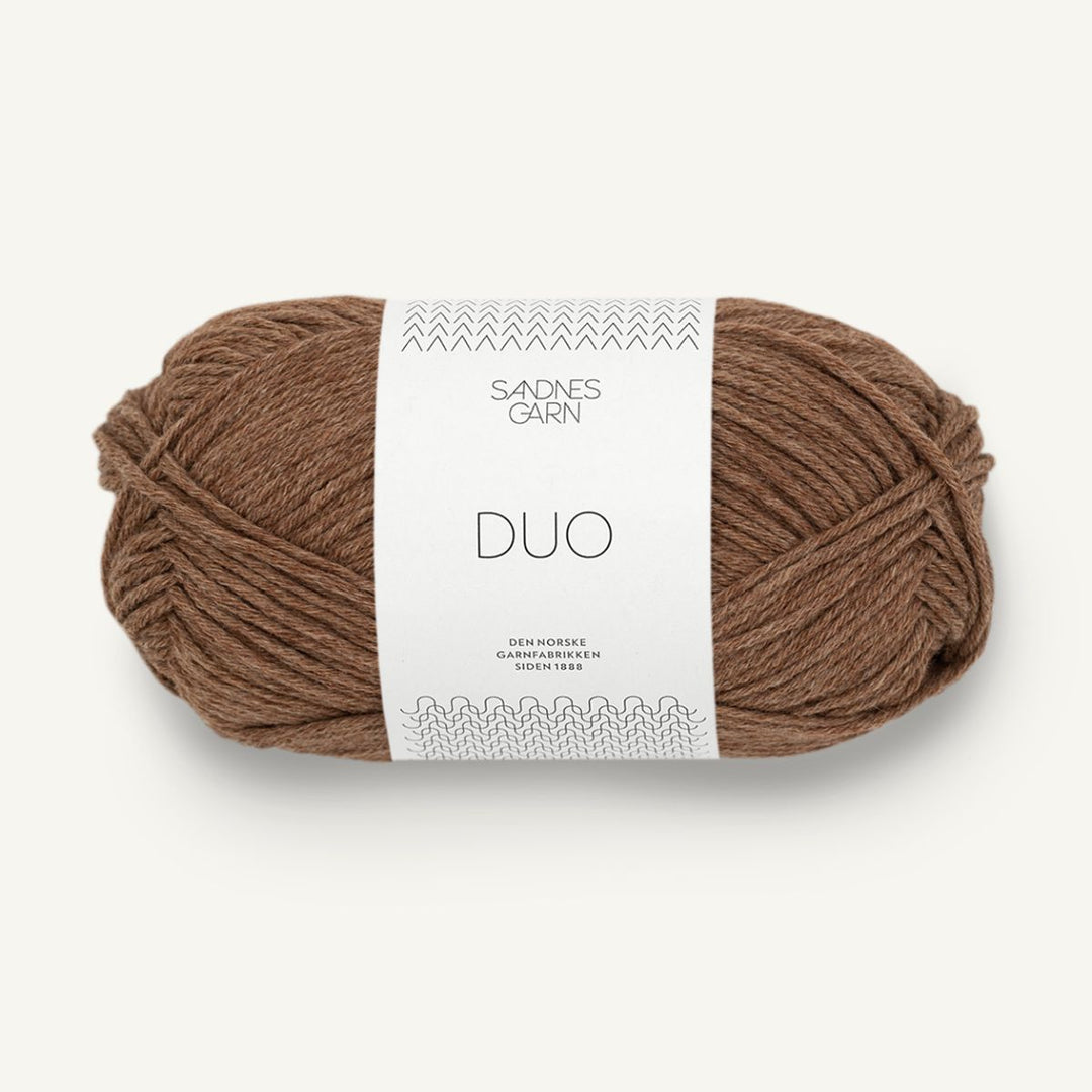 Duo garn fra Sandnes Garn Gyldenbrun