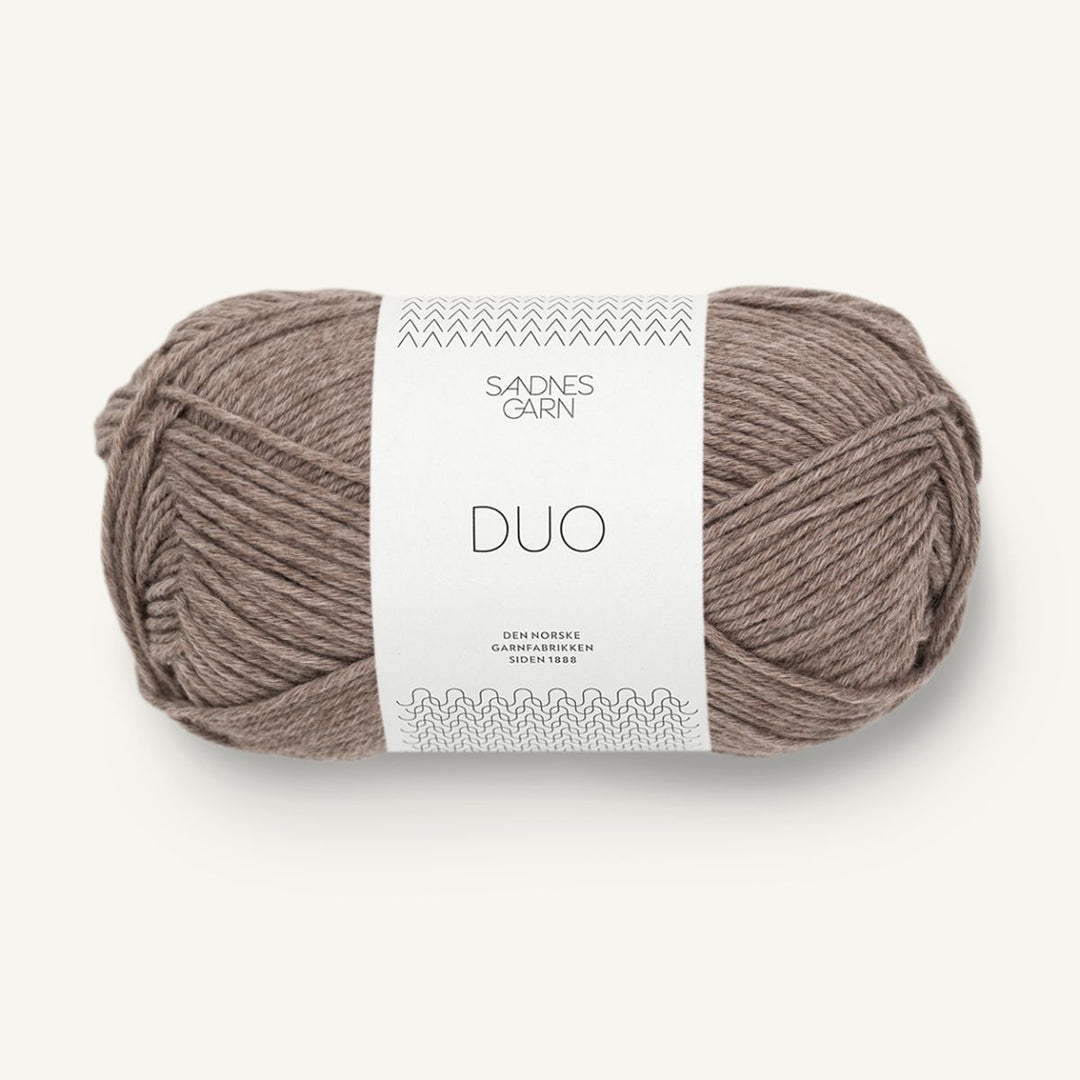 Duo garn fra Sandnes Garn Mørk beige meleret