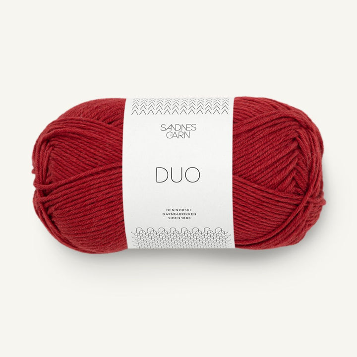 Duo garn fra Sandnes Garn Dyb rød