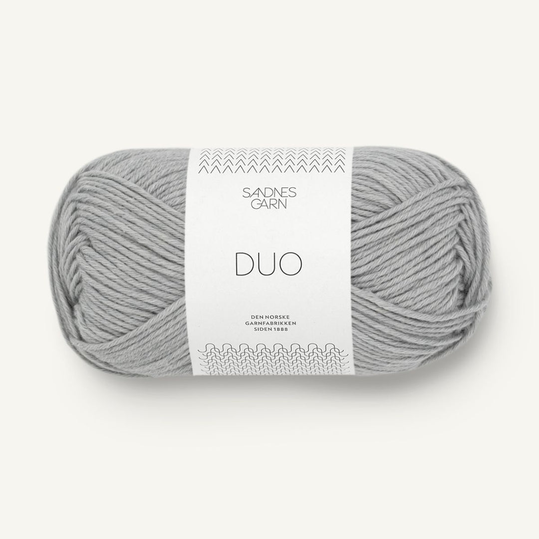 Duo garn fra Sandnes Garn Lys grå