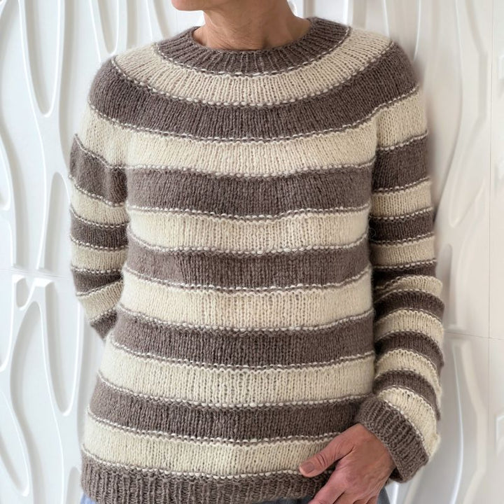 Strikkekit Easy Stripe Jumper fra NORDIC KNIT HOUSE i KOS garn