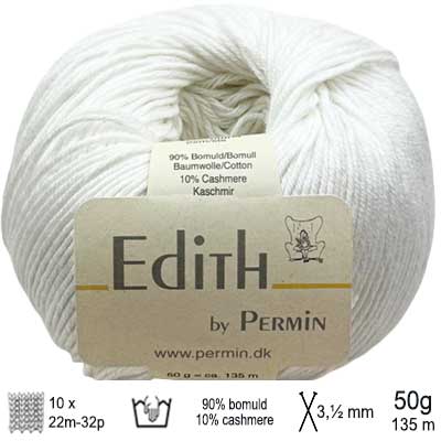Edith garn fra Permin Hvid