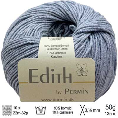 Edith garn fra Permin Blålilla