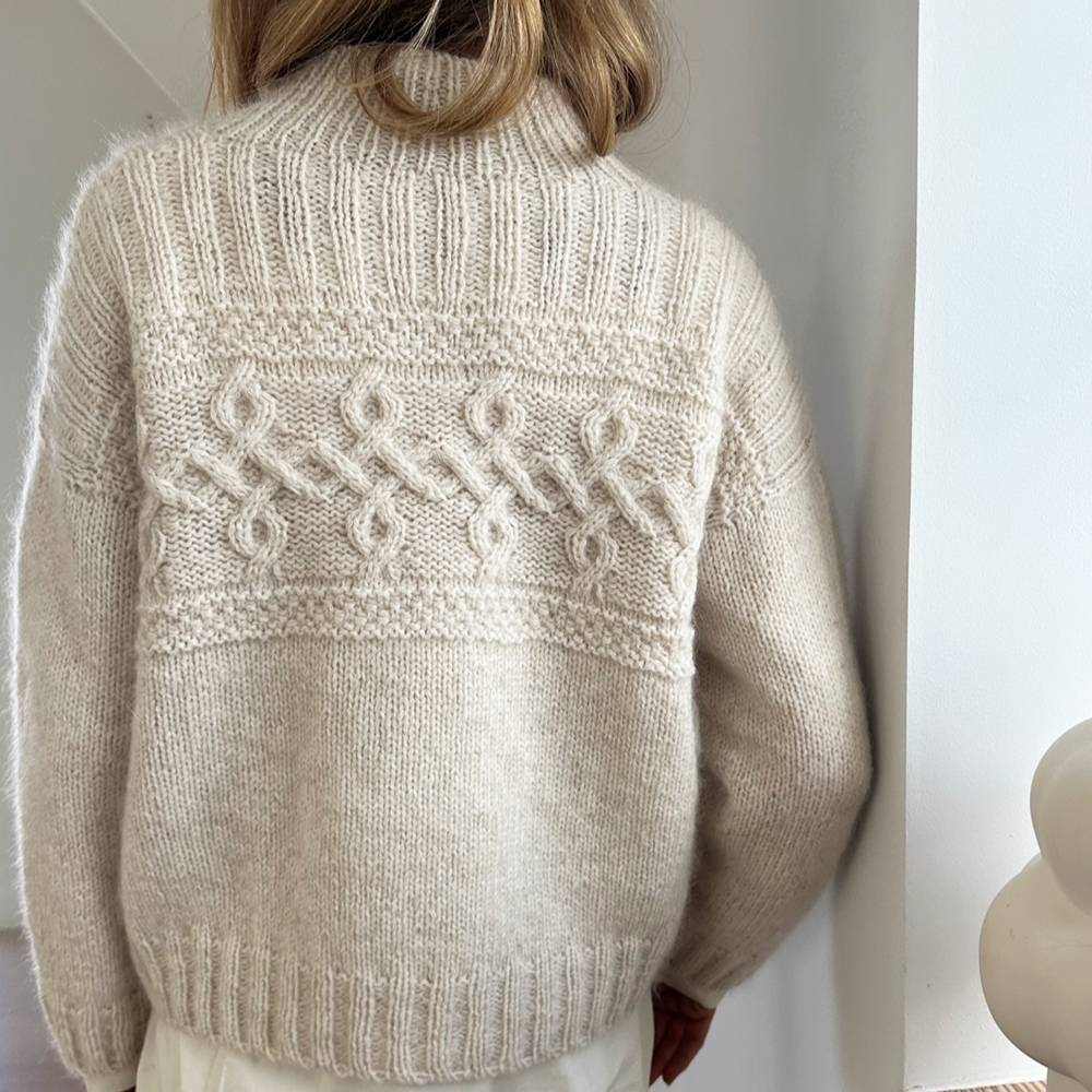 Strikkekit Edith Sweater fra Le Knit i Tynd Peer Gynt og Tynd Silk Mohair