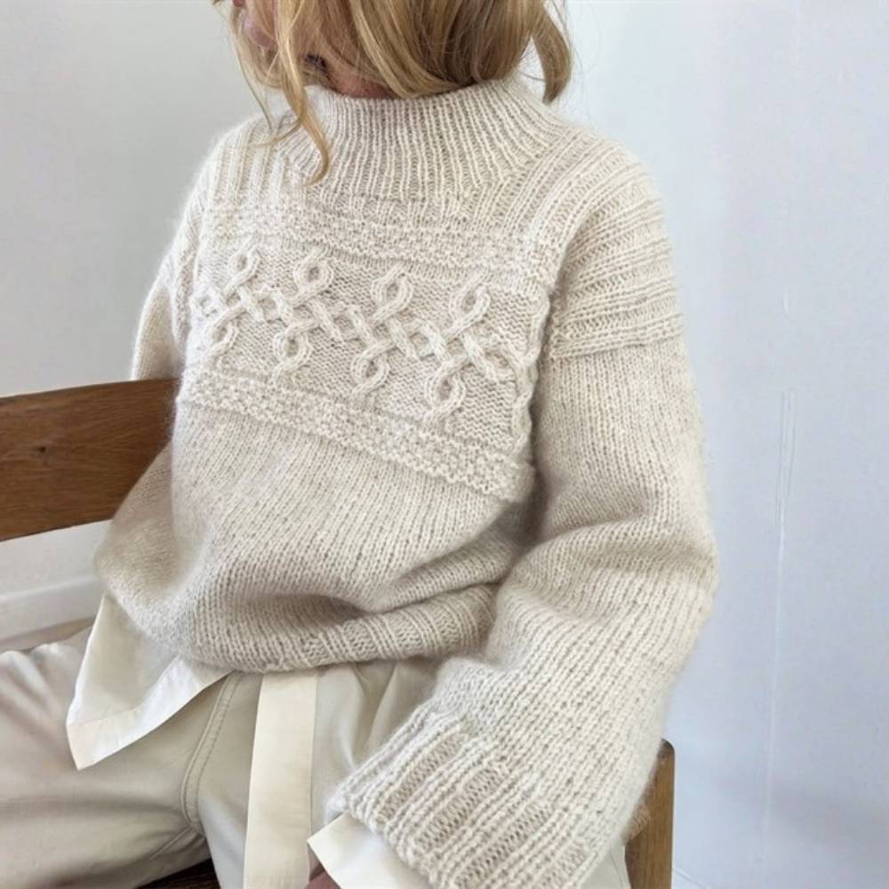 Strikkekit Edith Sweater fra Le Knit i Tynd Peer Gynt og Tynd Silk Mohair