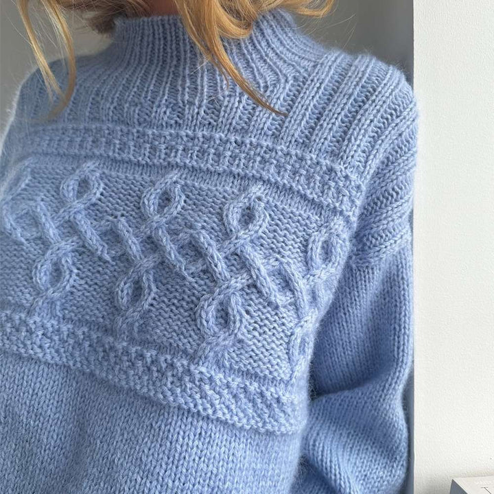 Strikkekit Edith Sweater fra Le Knit i Tynd Peer Gynt og Tynd Silk Mohair