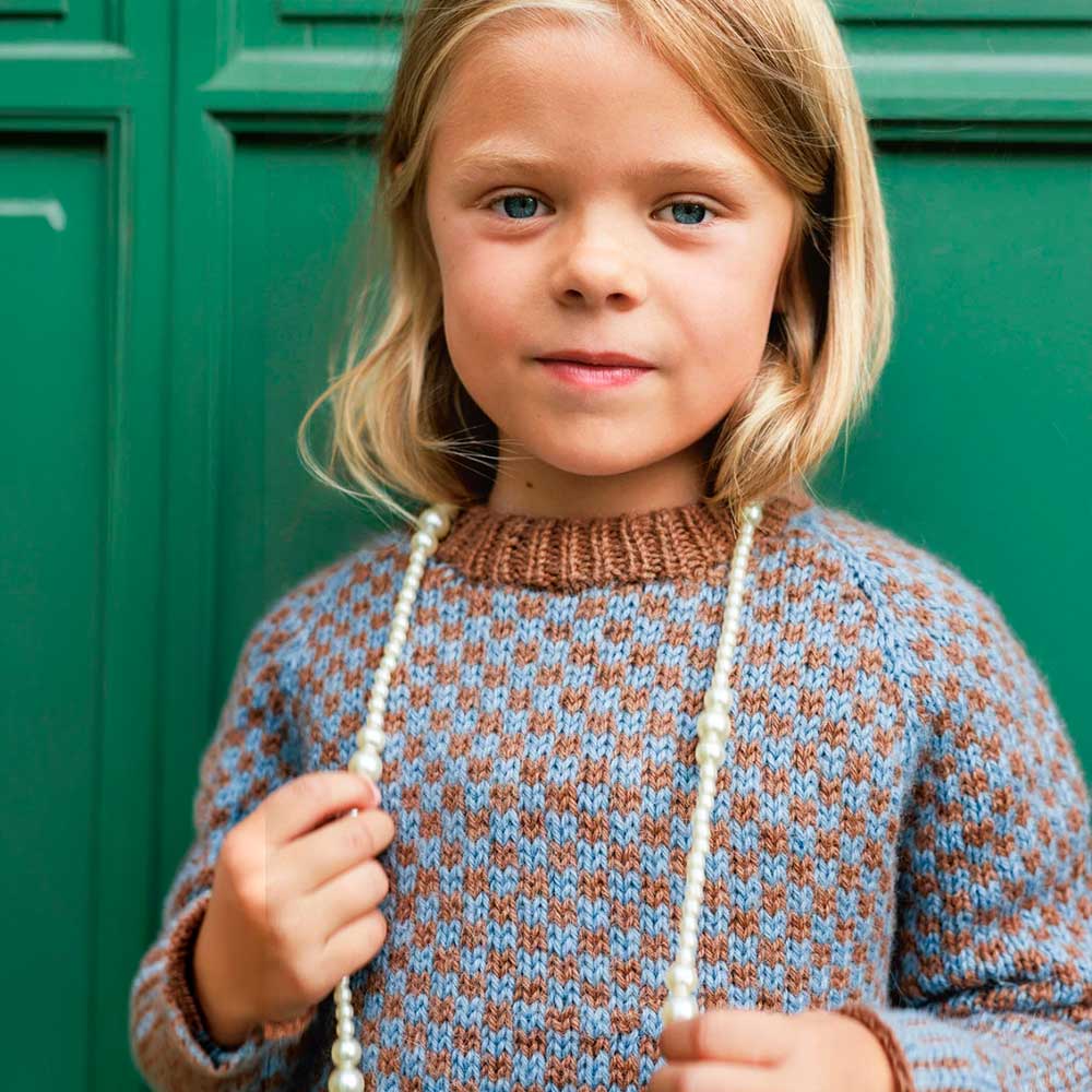 Strikkekit 2608-3 Eilif Junior sweater i Alpakka uld