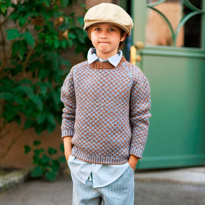 Strikkekit 2608-3 Eilif Junior sweater i Alpakka uld
