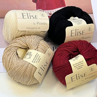 Strikkekit Julekjole til børn med Rudolf i Elise garn