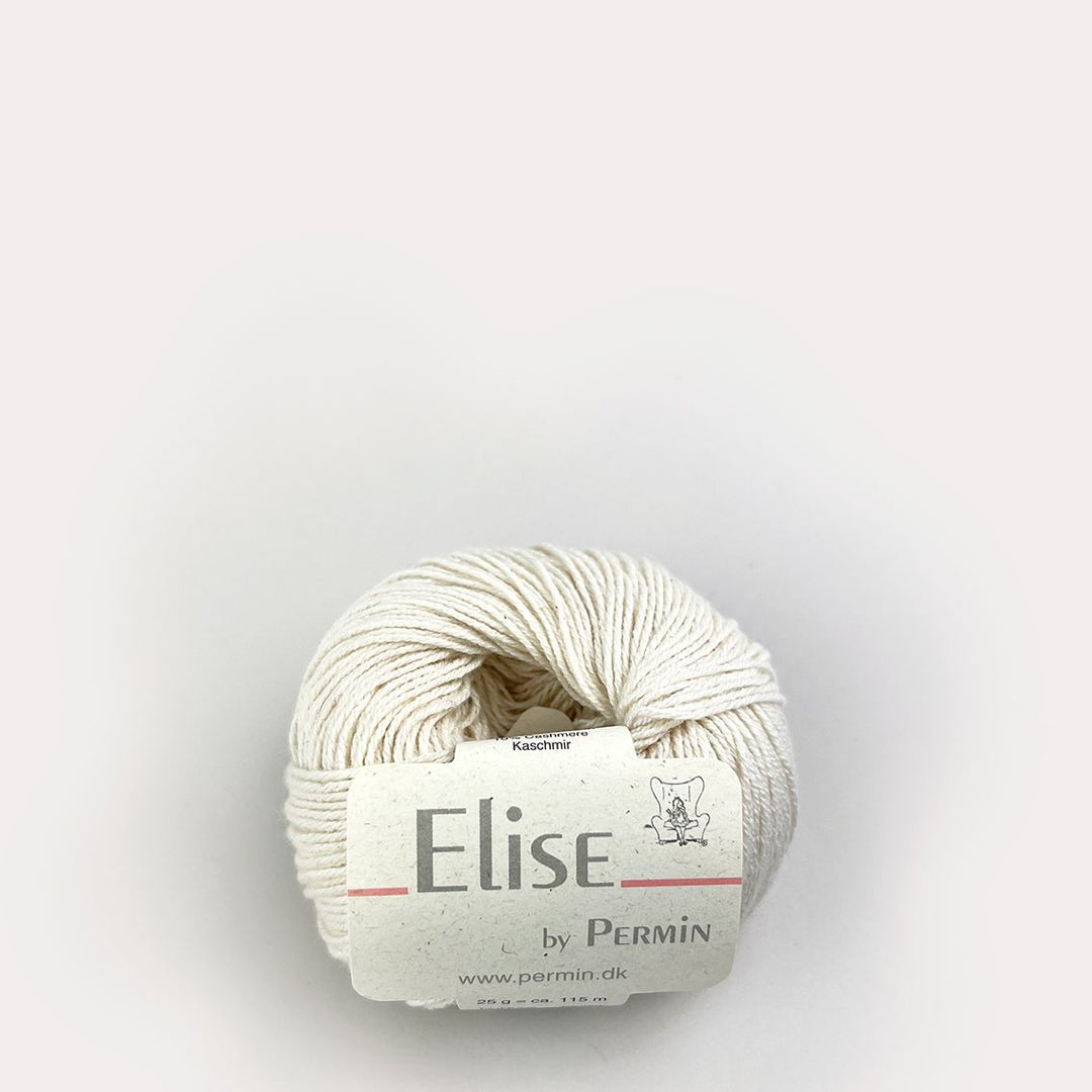 Elise garn fra Permin Råhvid