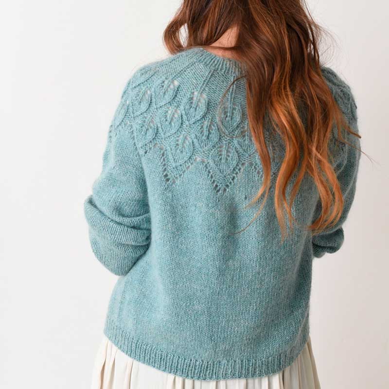 Strikkekit Ella Cardigan fra Le Knit i Tynd Merinould og Tynd Silk Mohair