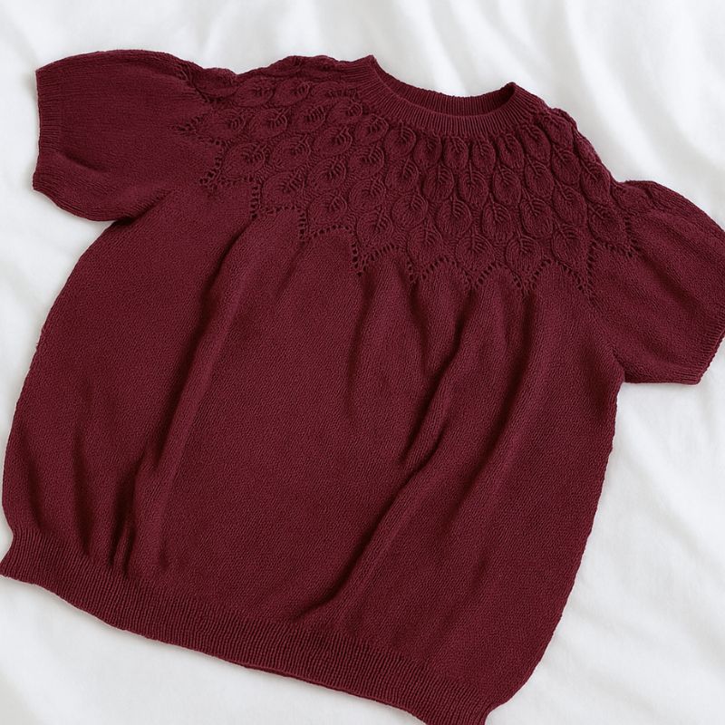 Strikkekit Ella Shirt fra Le Knit i Tynd Line garn