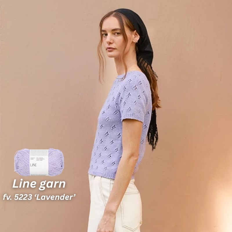 Elodie Tee i Line garn fra Sandnes Garn farve 5223 Lavender