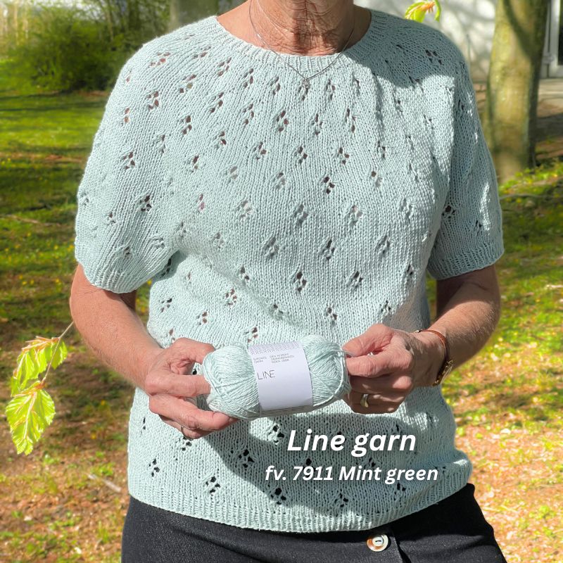 Elodie Tee i Line garn fra Sandnes Garn farve 7911 Mint Green