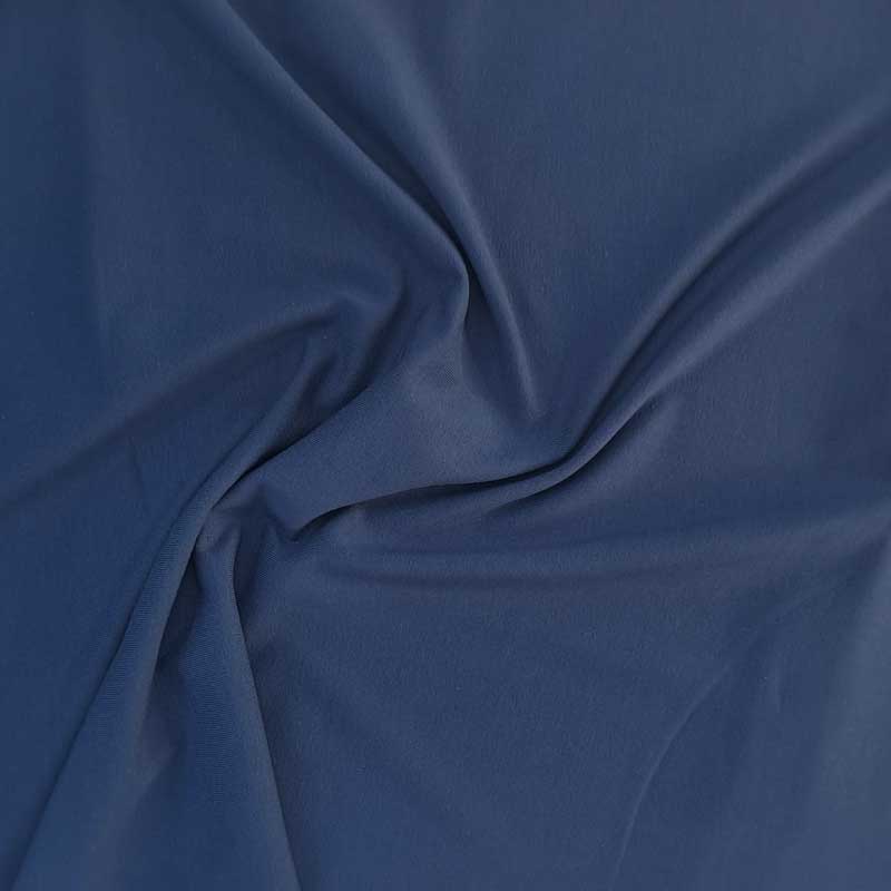 Ensfarvet bomuldsjersey - Denim