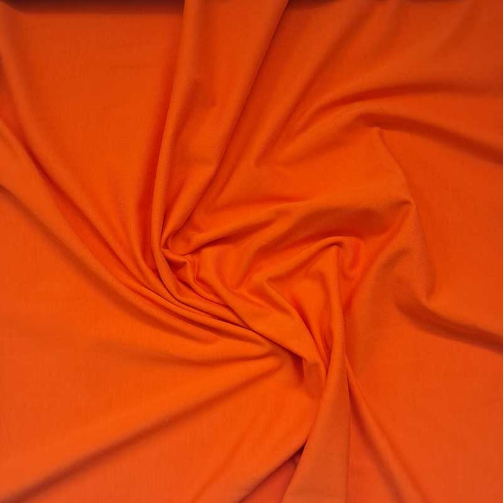 Ensfarvet bomuldsjersey - Orange