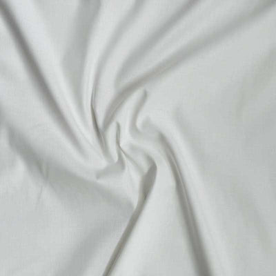 Ensfarvet bomuldsvoile, Off-White - KreStoffer