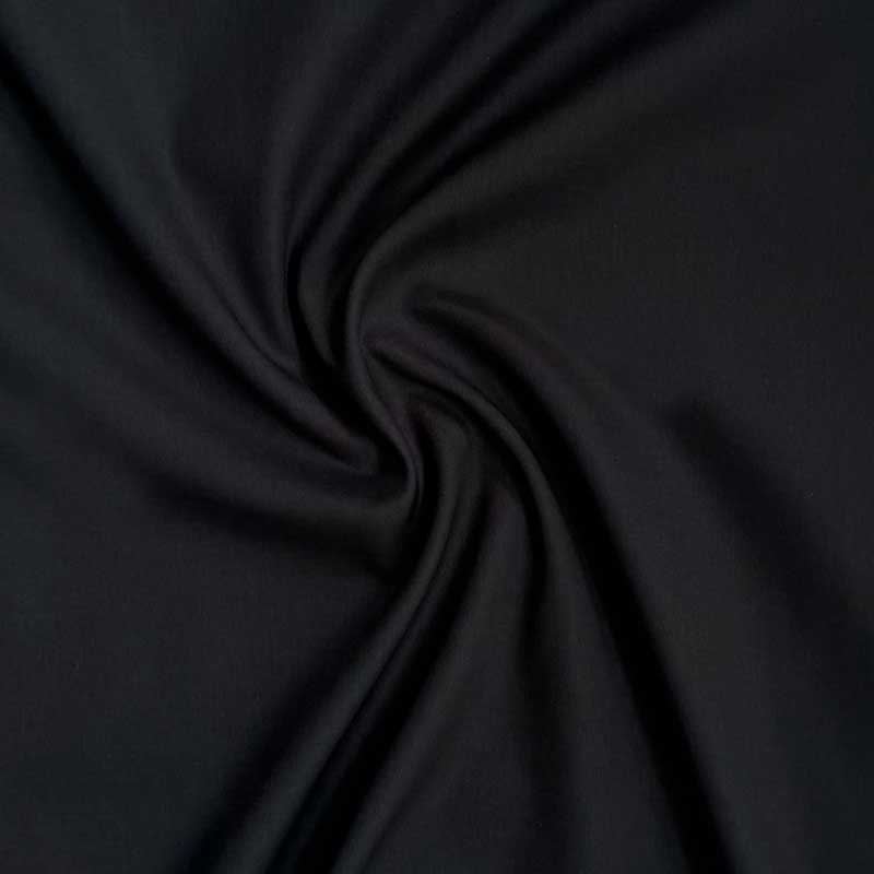 Ensfarvet bomuldsvoile sort