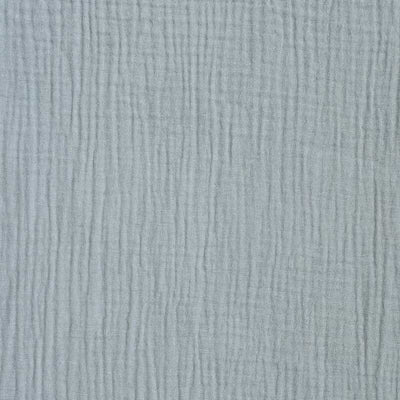 Ensfarvet double gauze, babyblå - KreStoffer
