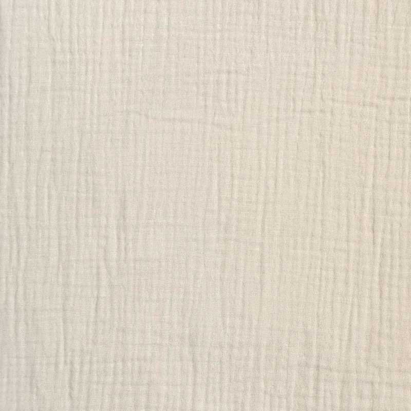 Ensfarvet double gauze, ecru