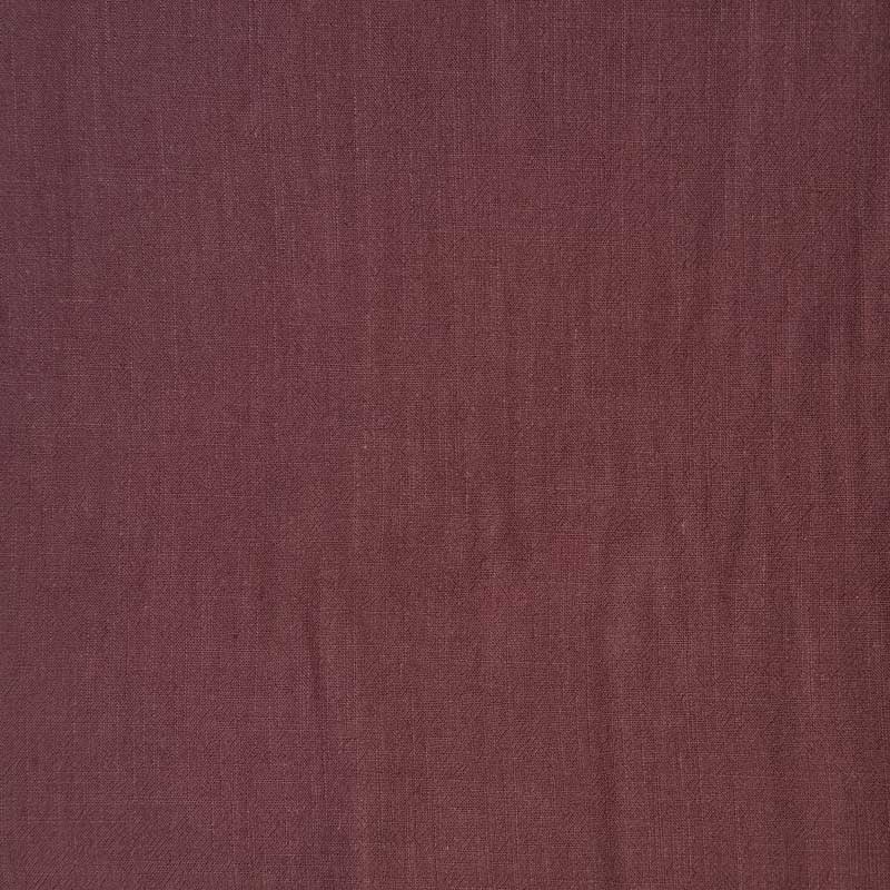 Ensfarvet fast viscose / hør, mørk rosa - KreStoffer