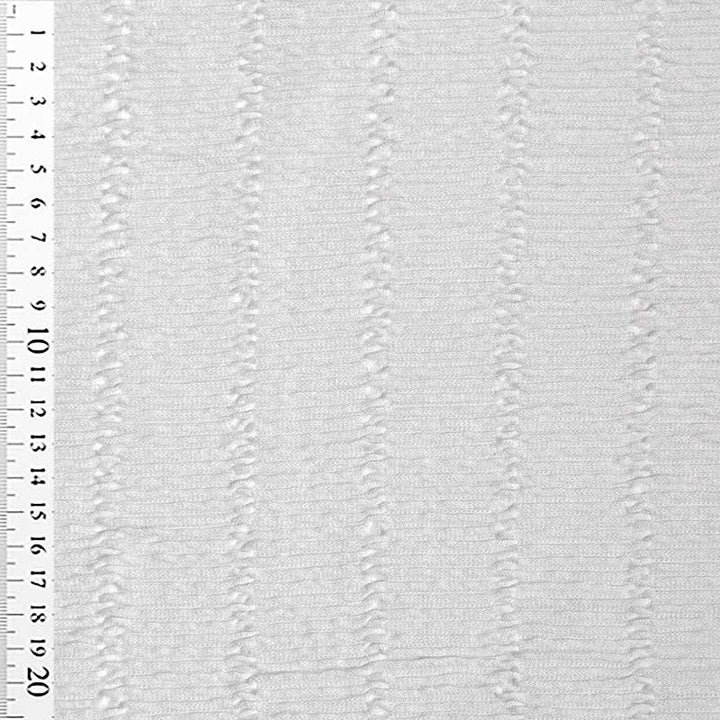 Ensfarvet Jacquard strik hvid