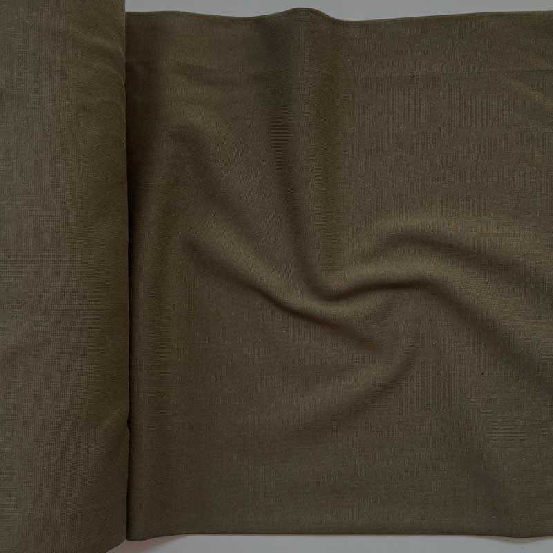 Ensfarvet rib, army - KreStoffer