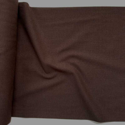 Ensfarvet rib, brun - KreStoffer