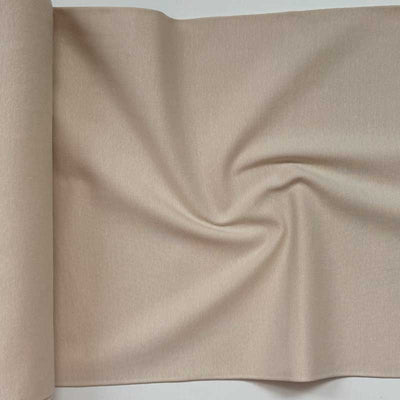 Ensfarvet rib, sand - KreStoffer
