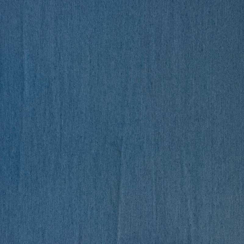 Ensfarvet superstretch Denim i blå - KreStoffer