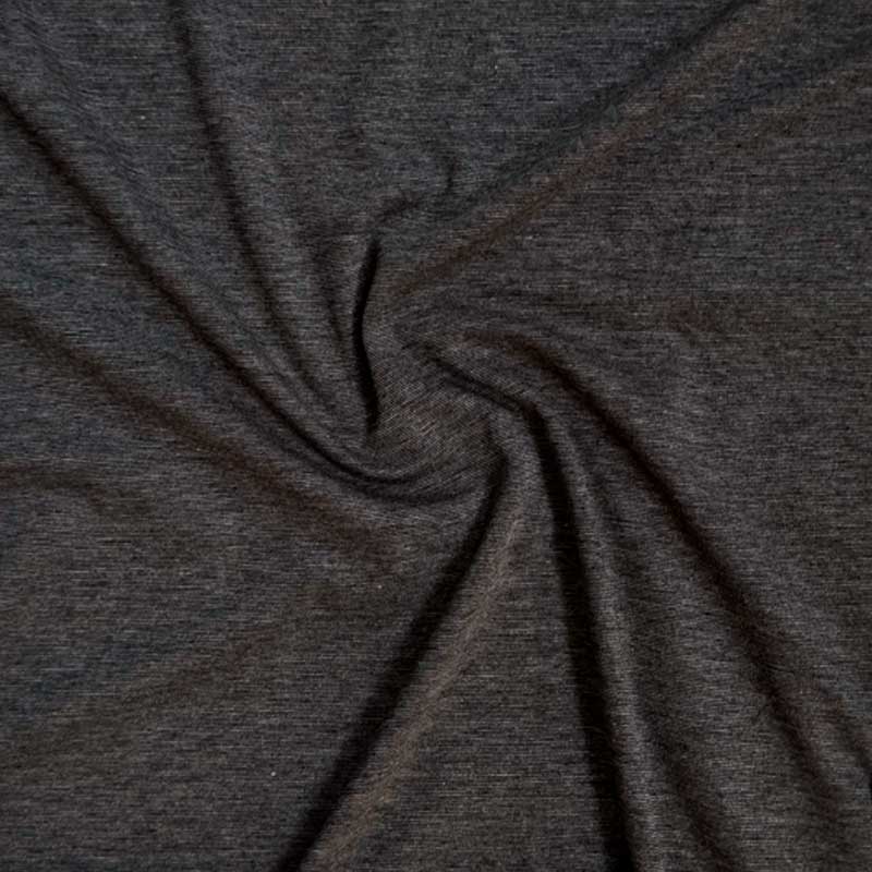 Ensfarvet viscose jersey gråmeleret