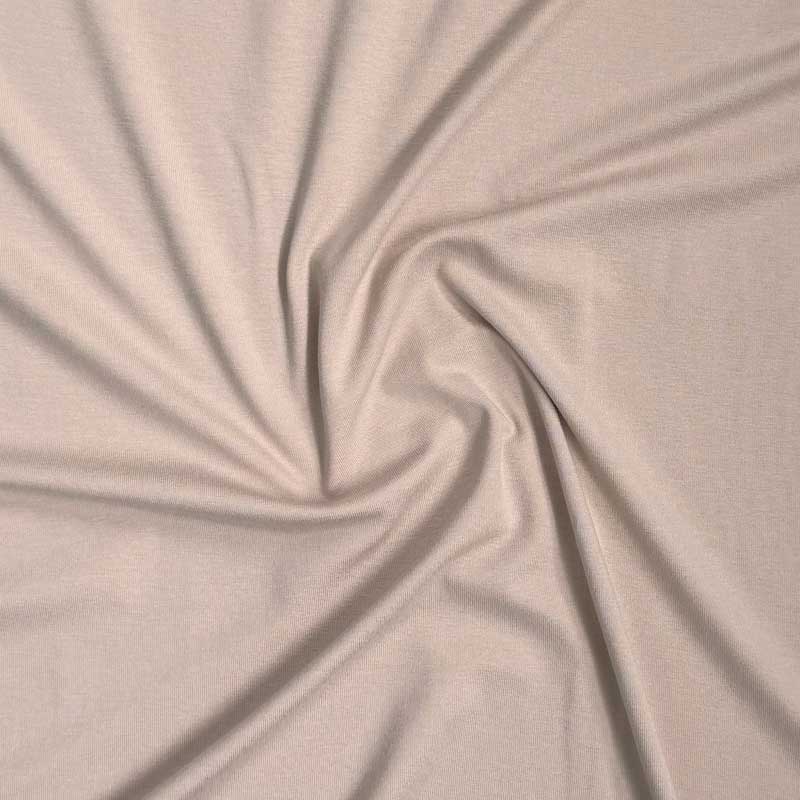 Ensfarvet viscose jersey rosy beige