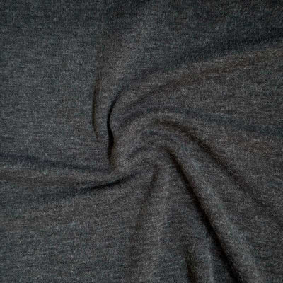 Ensfarvet viscose strik, grå - KreStoffer