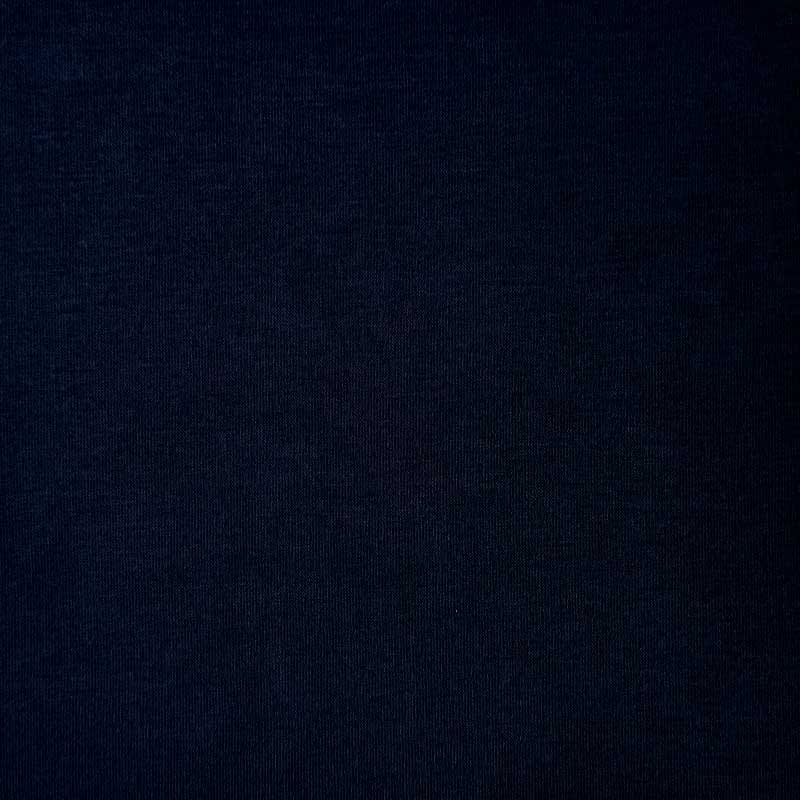 Ensfarvet viscose strik, marine - KreStoffer