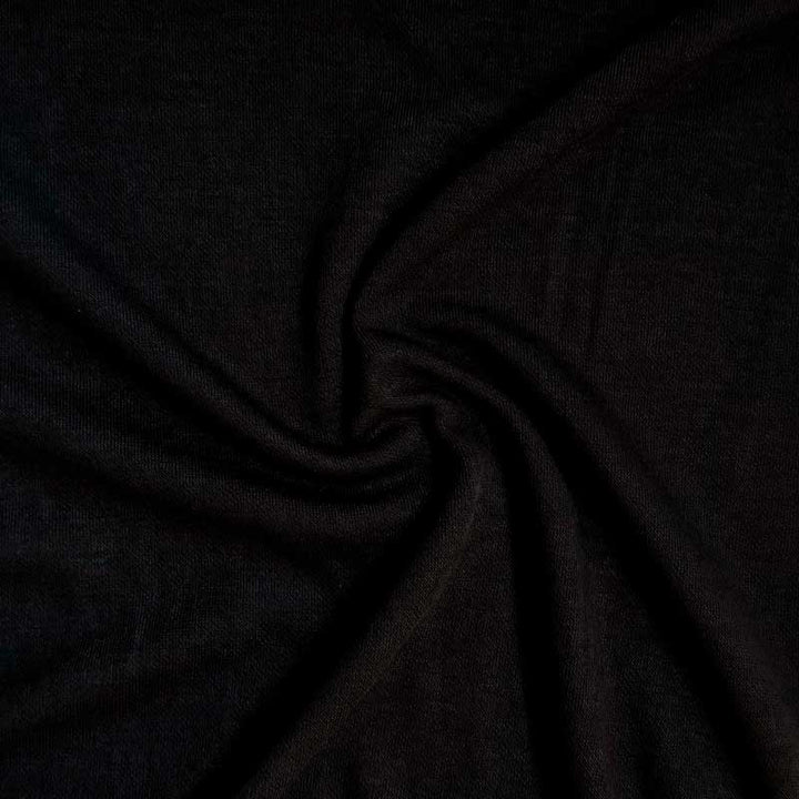 Ensfarvet viscose strik sort