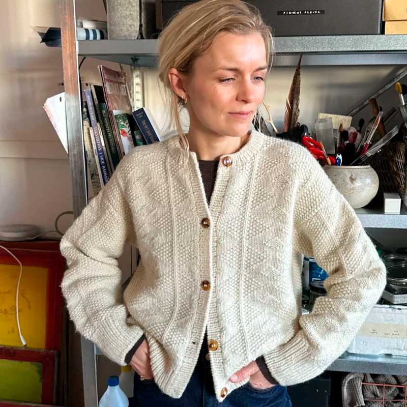 Strikkekit Esther Jacket fra PetiteKnit i Double Sunday & Alpakka Følgetråd