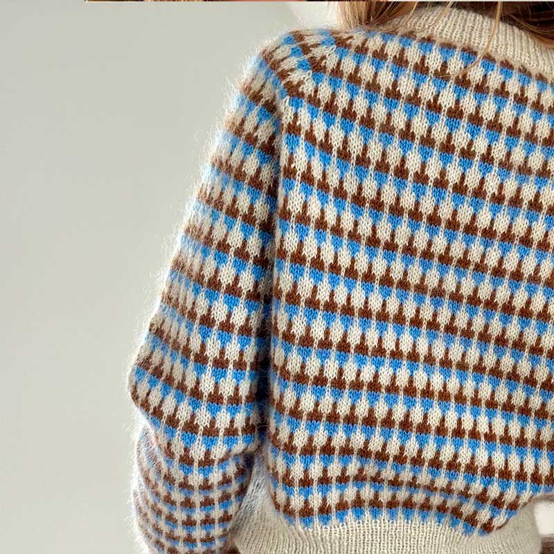 Facet sweater fra Le Knit (Opskrift i fysisk papirudgave)