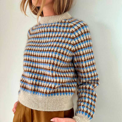 Facet sweater fra Le Knit (Opskrift i fysisk papirudgave)
