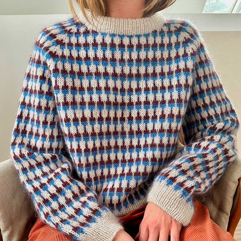 Facet sweater fra Le Knit (Opskrift i fysisk papirudgave)