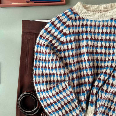 Facet sweater fra Le Knit (Opskrift i fysisk papirudgave)