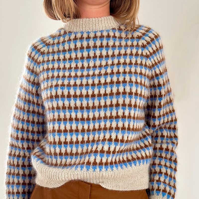 Facet sweater fra Le Knit (Opskrift i fysisk papirudgave)