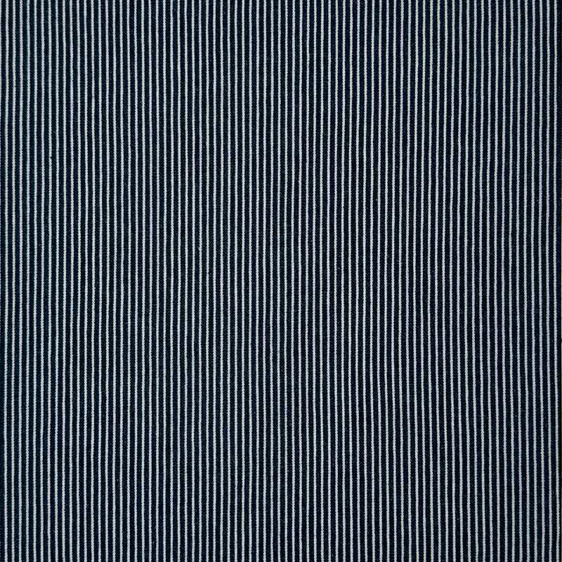 Fast bomuld med mælkedrengestrib mørkeblå - KreStoffer