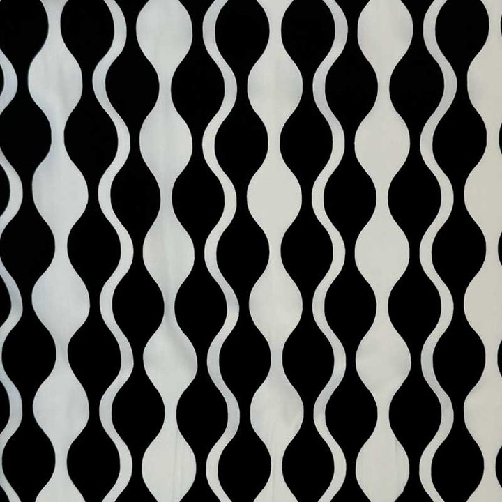 Fast ecovero (viscose) med snoninger Sort/Ecru